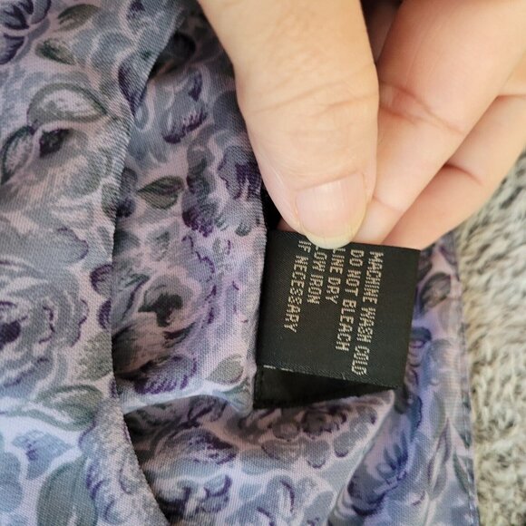 VTg Teddi Dress Sz 6P Purple Floral Maxi Cottagecore Boho Prairie Romantic 16544 - Picture 4 of 10